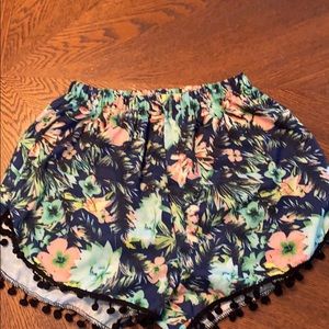 Cute floral Pom Pom shorts